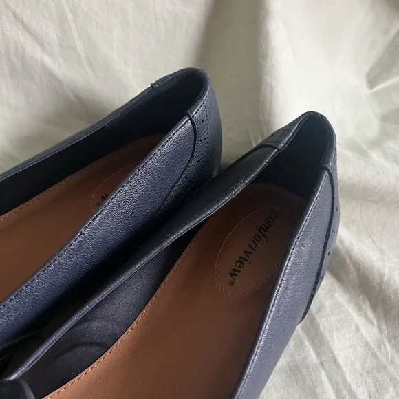 NWOB Comfort View Size 10.5 Aster Flat Slip On Navy Blue Shoes Tassels  #1601 - Picture 3 of 7
